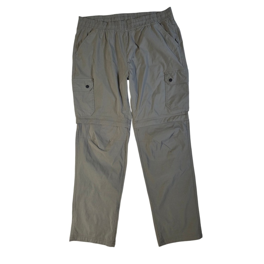 Hi-Tec Olive Green Men's/Unisex Convertible Hiking‎ Cargo Nylon Pants Pull On L